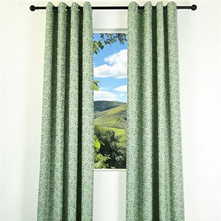 Mint Vine Jacquard Curtains suppliers